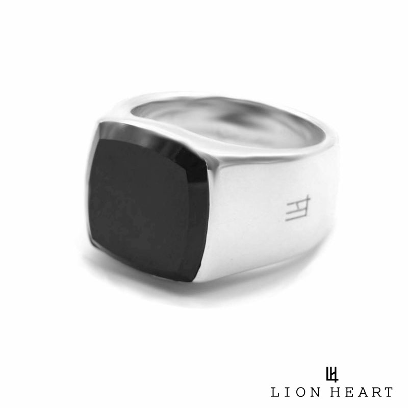 ライオンハート ピュア リング シルバー925 オニキス 13号～21号 メンズ ブランド 指輪 LION HEART