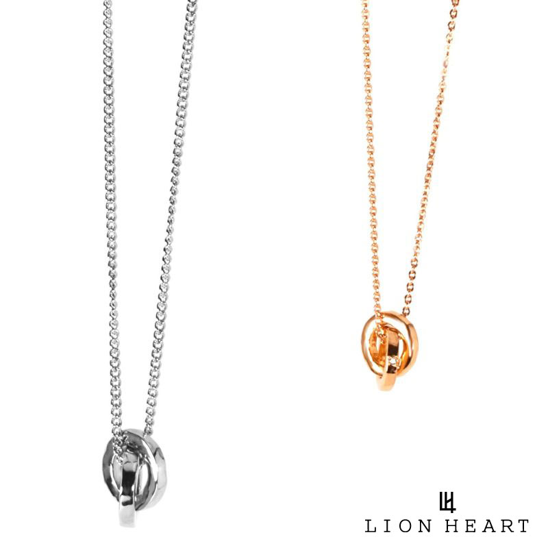 ライオンハート era スクエア ダブルリング ペアネックレス ダイヤモンド サージカルステンレス316L メンズ レディース ブランド カップル 記念日 LI...