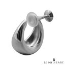 ライオンハート シルバー イヤリング ティアドロップ シルバー925 片耳用 1点売り メンズ ブランド LION HEART