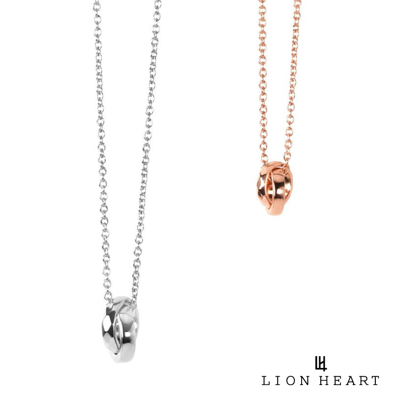 ライオンハート ジ・エッジ ダブルリング ペアネックレス シルバー&ピンク シルバー925 メンズ レディース ブランド カップル 記念日 LION HEART