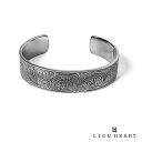 ライオンハート ハワイアン ワイド バングル サージカルステンレス316L シルバー 金属アレルギー対応 メンズ ブランド LION HEART