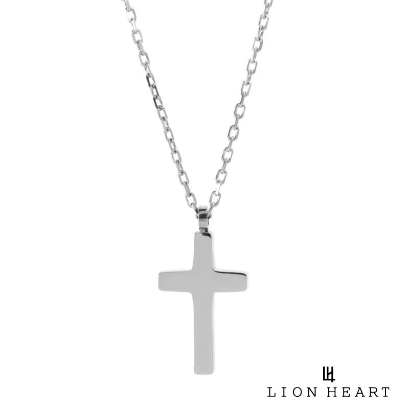 Rakuten - もうすぐ終了！クーポンで10％OFF 17日9時59分まで ライオンハート ミニマル クロス ネックレス サージカルステンレス 金属アレルギー対応 シルバー 十字架 メンズ ブランド