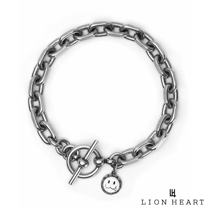 ライオンハート サイドカット チェーン ブレスレット シルバー925 メンズ ブランド LION HEART