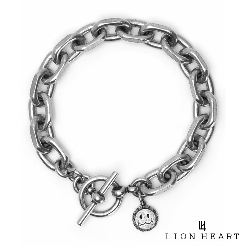 ライオンハート サイドカット ファットチェーン ブレスレット シルバー925 メンズ ブランド LION HEART