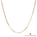 ライオンハート カットアズキ チェーンネックレス 小豆 K18ゴールド メンズ ブランド LION HEART