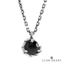 ライオンハート タテガミサイドシルバー ネックレス ブラックジルコニア シルバー925 メンズ ブランド LION HEART(4)