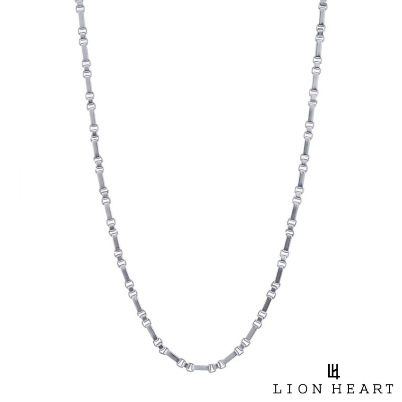 ライオンハート LH-1 ミディアム チェーンネックレス 変形ベネチアン サージカルステンレス316L シルバー 金属アレルギー対応 メンズ ブランド チェーン ネックレス