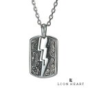 ライオンハート ハワイアン ネックレス イナズマ ドッグタグ サージカルステンレス316L シルバー 金属アレルギー対応 メンズ ブランド LION HEART