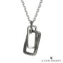 ライオンハート ハワイアン ネックレス レクタングルライン サージカルステンレス316L シルバー 金属アレルギー対応 メンズ ブランド LION HEART
