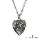 ライオンハート LH-1 パフィー ハート ネックレス サージカルステンレス316L シルバー 金属アレルギー対応 メンズ ブランド LION HEART