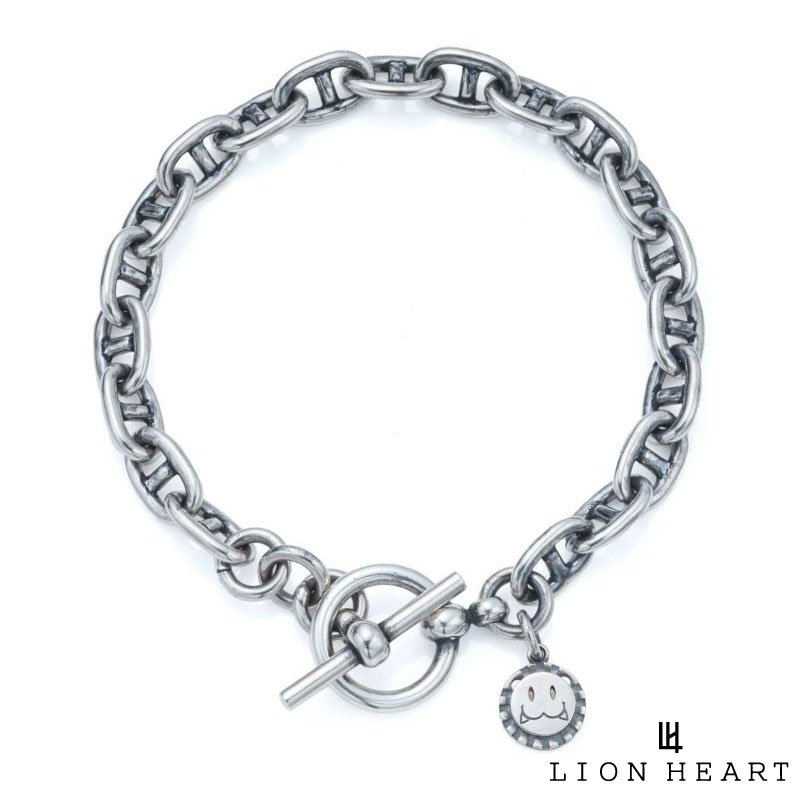 ライオンハート LEO マリン チェーン ブレスレット マンテル いぶし仕上げ シルバー925 メンズ ブランド LION HEART