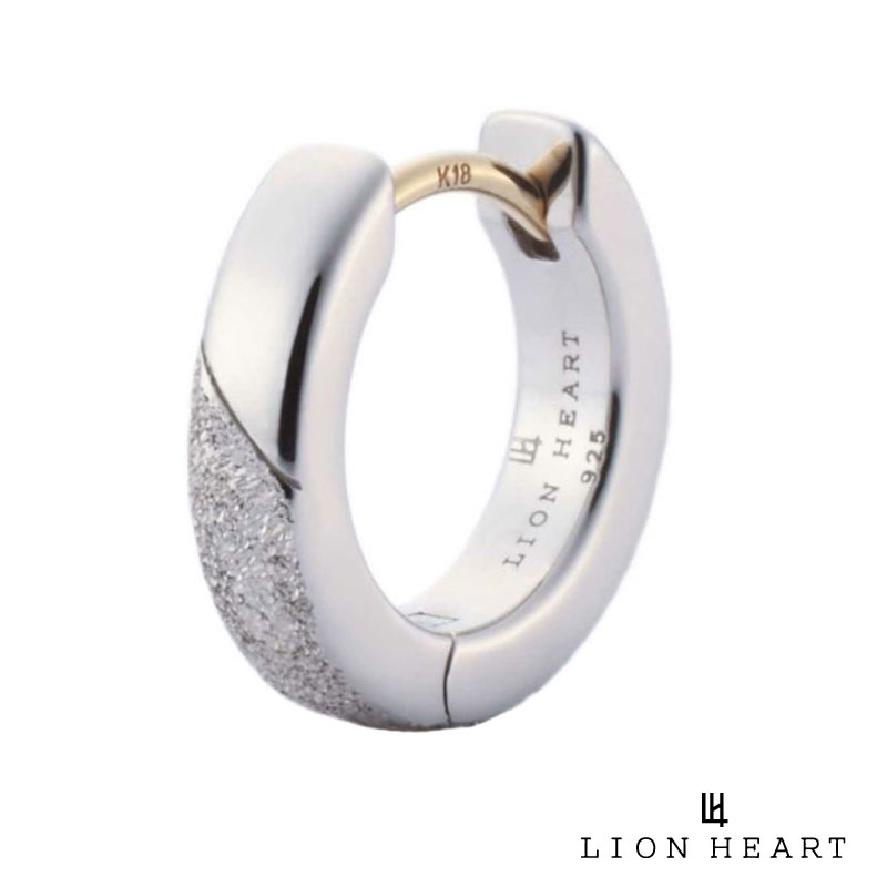ライオンハート SAND クラッチピアス シルバー925 フープ ピアス フープピアス 片耳用 1点売り メンズ ..