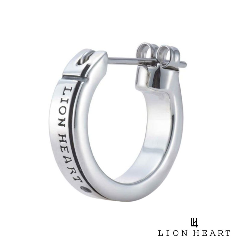 ライオンハート for Gift クロッシングピアス リボン シルバー925 フープ ピアス フープピアス 片耳用 1点売り メンズ ブランド LION HEA...