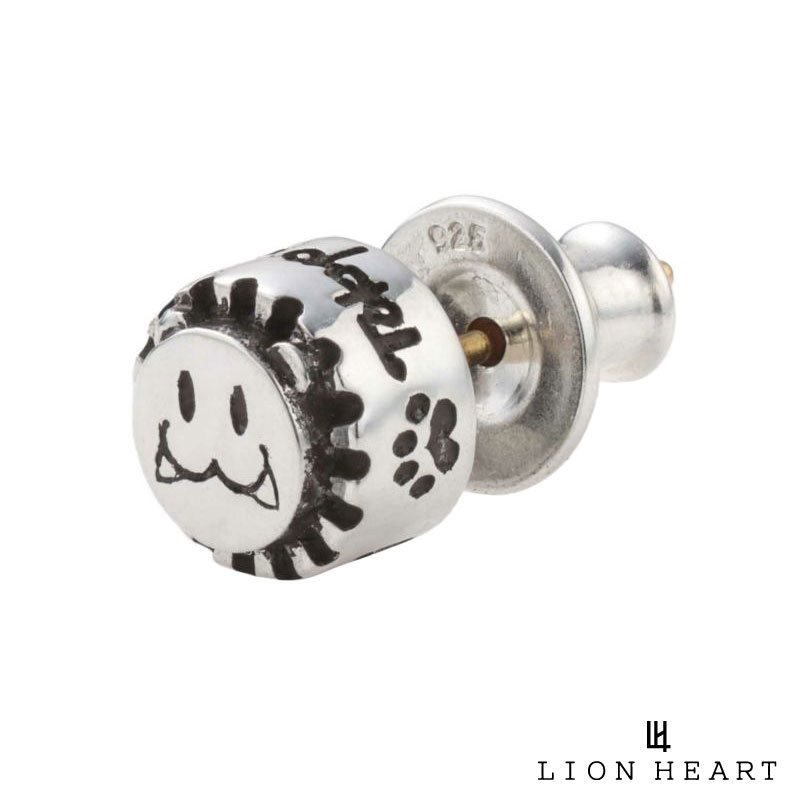 ライオンハート LEO スタッズピアス サイド ロゴ シルバー925 ピアス 片耳用 1点売り メンズ ブランド LION HEART