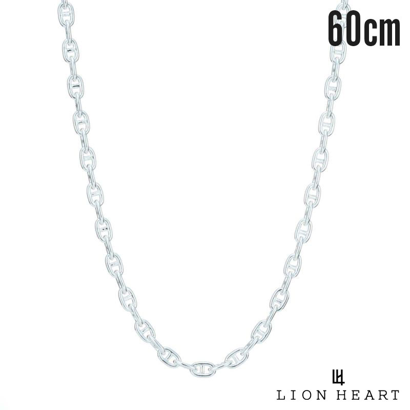 ライオンハート ベーシック シルバー チェーンネックレス アンカー デザイン シルバー925 60cm チェーン ネックレス メンズ ブランド LION HEART