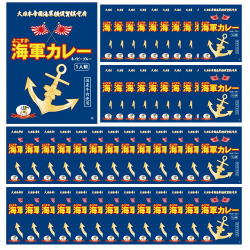 調味商事 よこすか 海軍カレー ネイビーブルー 中辛 180g×48箱セット