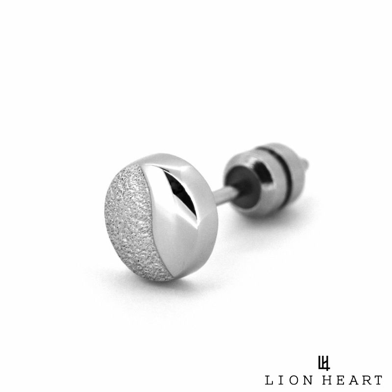 ライオンハート トライスタッズ ピアス サンド サージカルステンレス シルバー 片耳用 1点売り メンズ ブランド LION HEART