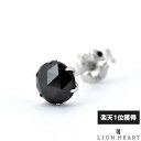 ライオンハート ライオンハート ブラックダイヤモンド ピアス Lサイズ 0.5ct プラチナ900 片耳用 1点売り メンズ ブランド LION HEART