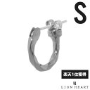 ライオンハート シルバーアクセサリー メンズ ライオンハート クロッシング ピアス ツイスト シルバー925 ブラック 黒 S 片耳用 1点売り メンズ ブランド LION HEART