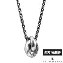 ライオンハート シルバーアクセサリー メンズ ライオンハート フェザー ダブルリング ネックレス シルバー925 メンズ ブランド LION HEART