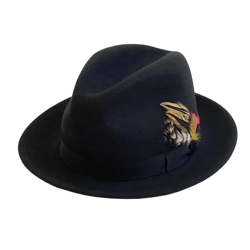 NEW YORK HAT　フェルトハット　＃5329　各サイズ　ブラック＆ワイン NEW YORK HAT フェルトハット ＃5329 各サイズ ブラック＆ワイン