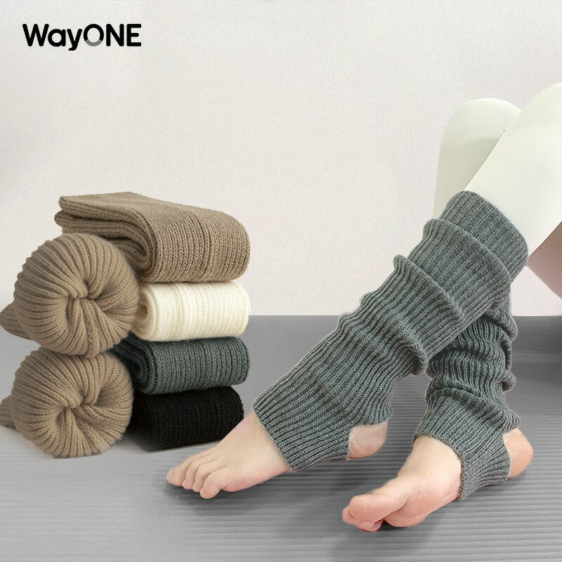 レッグウォーマー ヨガソックス ヨガ ピラティス 靴下 ジム トレーニング 宅トレ ルーズソックス ヨガ用靴下 WAYONE
