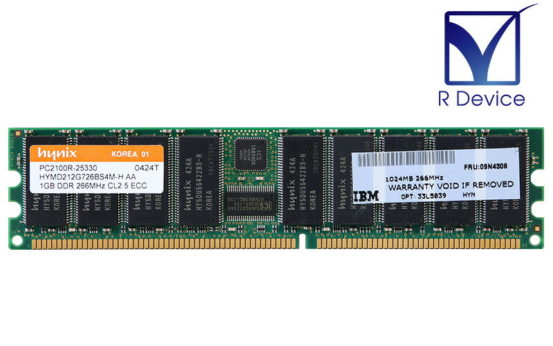09N4308IBMCorporation1024MBDDR-266PC-2100ECCRegistered2.5V184pinSKhynixHYMD212G726BS4M-H