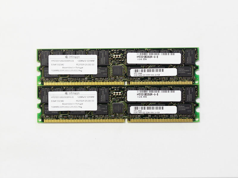 370-6644 Sun Microsystems 2GB (1GBx2) PC-2100R DDR-266 ECC Registereed Infineon Technologies HYS72D128320GBRš