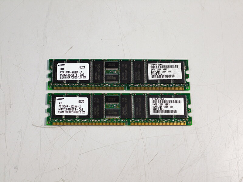 370-7670 Sun 1GB (512MBx2) PC-2100R CL2.0 ECC DD