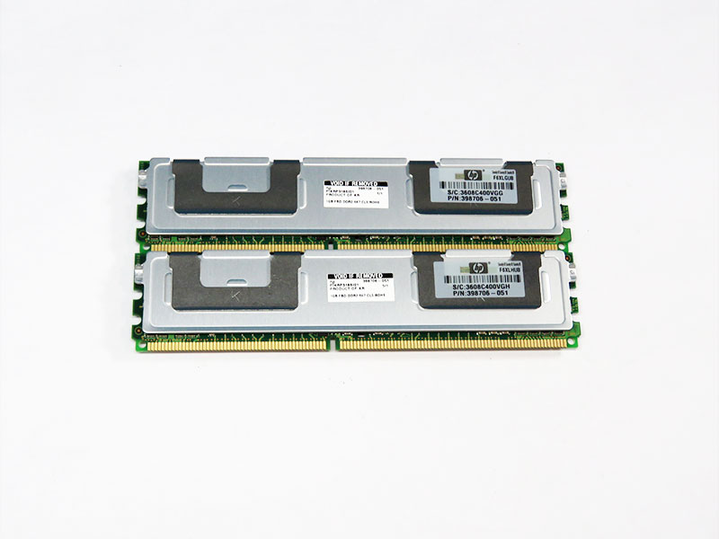 398706-051 HP 計2GB (1GBx2) DDR2-667 PC2-5300F 