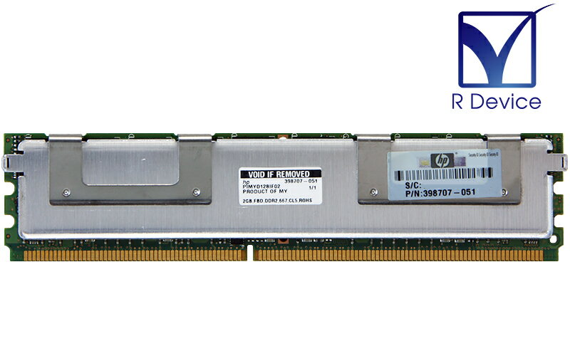 398707-051 Hewlett-Packard Company 2GB DDR2-667 PC2-5300F ECC Fully Buffered 1.8V 240-Pin Qimonda AG HYS72T256420EFA-3S-B2ť