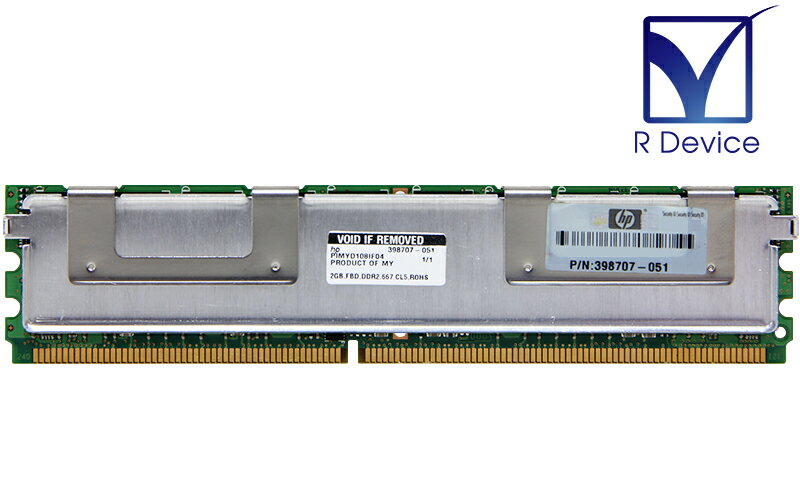 398707-051 Hewlett-Packard Company 2GB DDR2-667 PC2-5300F ECC Fully Buffered 1.8V 240-Pin Qimonda AG HYS72T256420HFA-3S-Bť