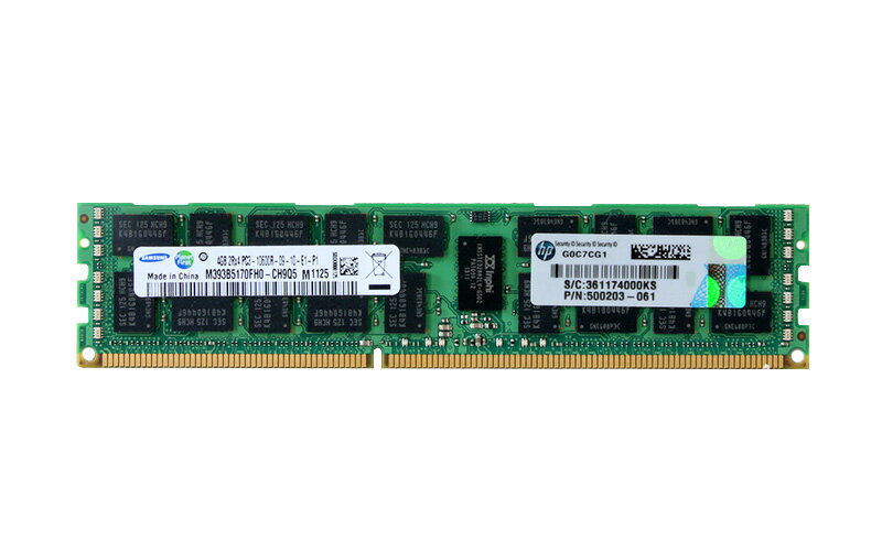 500203-061 HP 4GB DDR3-1333 PC3-10600R ECC Regis