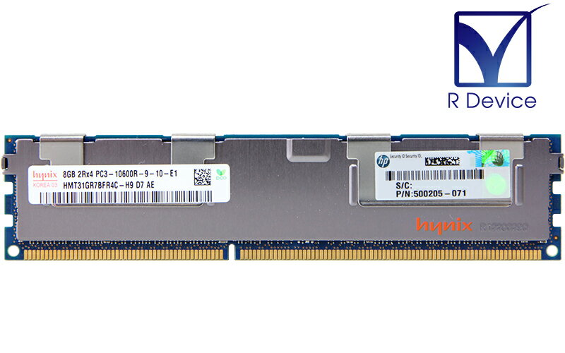 500205-071 Hewlett-Packard Company 8GB DDR3-1333 PC3-10600R ECC Registered 1.5V 240-Pin SK hynix HMT31GR7BFR4C-H9yÃz