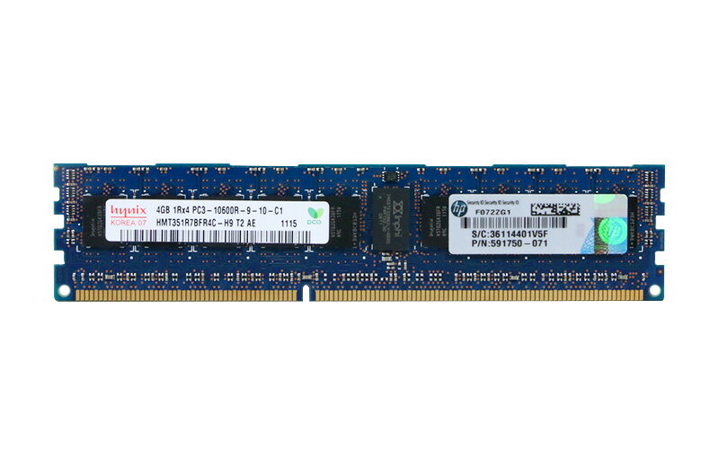 591750-071 HP 4GB DDR3-1333 PC3-10600R ECC Regis