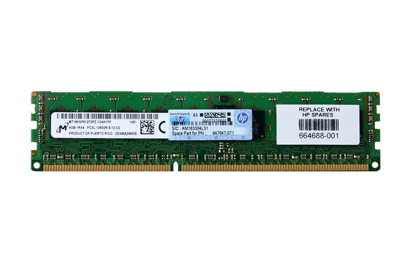 647647-071 HP 4GB PC3L-10600R DDR3-1333 ECC Regi