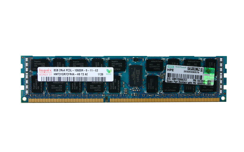 647650-071 HP 8GB DDR3-1333 PC3L-PC10600R ECC Registered 1.35V 240pin hynix HMT31GR7CFR4A-H9【中古】