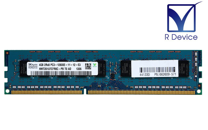 662609-571 HP 4GB DDR3-1600 PC3-12800E ECC Unbuffered 1.5V 240pin SK Hynix Inc. HMT351U7CFR8C-PByÃz