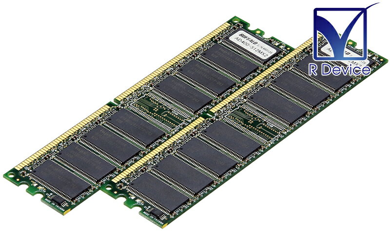 AD400-512MX2 BUFFALO 1024MB (512MB 2) DDR400 PC3200 DDR SDRAM 184-Pin【中古メモリ】