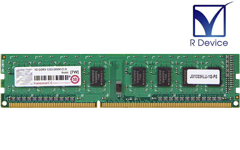 JM1333KLU-1G-PS Transcend Information 1GB DDR3-1333 PC3-10600 non-ECC Unbuffered 1.5V 240-Pin【中古メモリ】