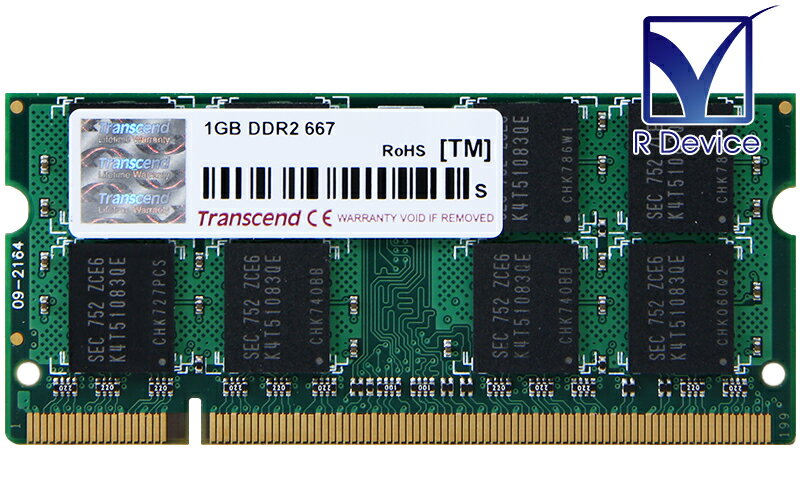 Transcend Information JM667QSU-1G, 1.0 GB DDR2-667 PC2-5300 SO-DIMM non-ECC Unbuffered 1.8 Volts, 200-Pin ノートPC用 増設メモリ 付属品はありません。 動作確認済み、中古品 です。 キズや汚れ、経年による使用感 等がございますことを、予めご了承ください。 メーカー Transcend Information, Inc. 型番 JM667QSU-1G 容量 1.0 GB 規格 DDR2-667 PC2-5300 SO-DIMM エラーチェック non-ECC レジスタ Unbuffered 電圧 1.8 Volts Pin 200-Pin