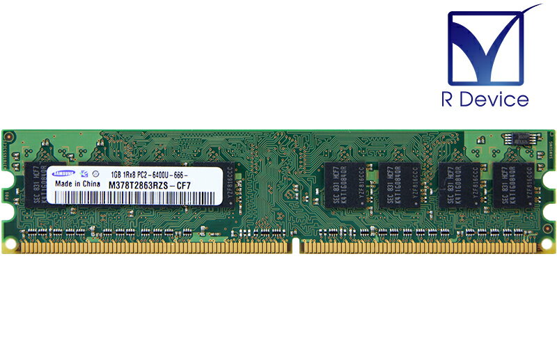 M378T2863RZS-CF7 Samsung Semiconductor 1GB DDR2-800 PC2-6400U non-ECC Unbuffered 1.8V 240-Pin【中古メモリ】