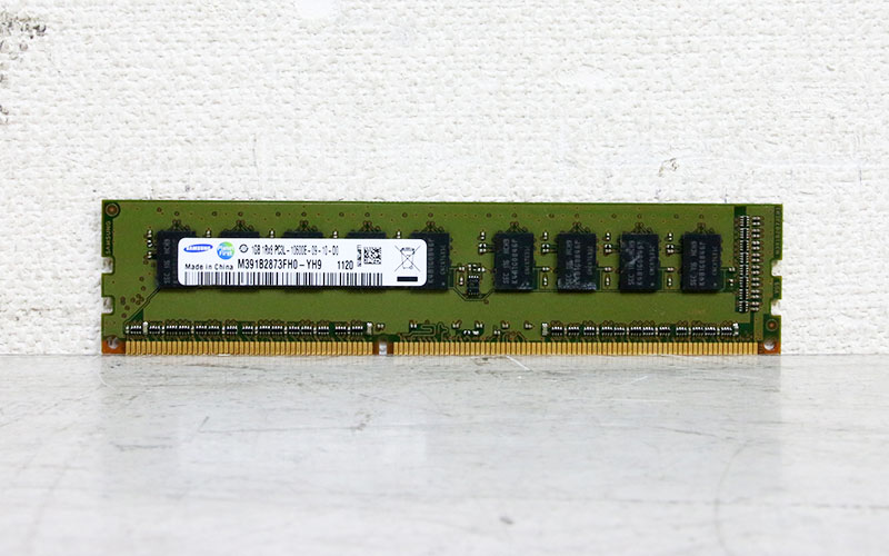 M391B2873FH0-YH9 Samsung 1GB DDR3-PC10600 ECC Unbuffered 1.35V 240pin【中古】