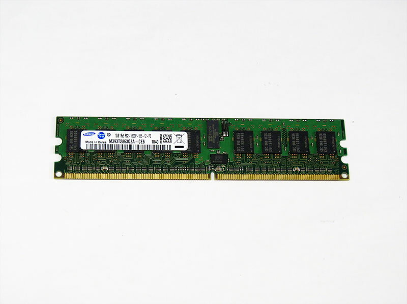 M393T2863QZA-CE6 Samsung 1GB 240p PC2-5300 CL5 9c 128x8 Registered ECC DDR2-667【中古】【送料無料セール中! (大型商品は対象外)】