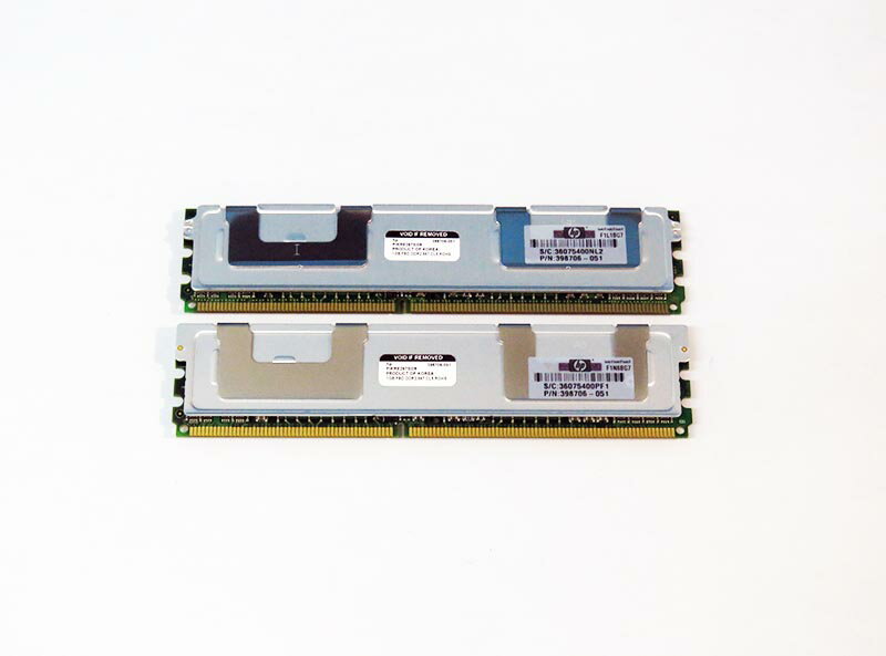 398706-051 HP 計2GB (1GBx2) PC2-5300 CL5 DDR2-6