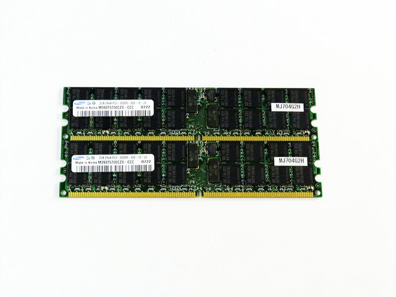 MJ704G2H 日立 計4GB (2GBx2) DDR2-400 PC2-3200 ECC Samsung M393T5750CZ3-CCC【中古】