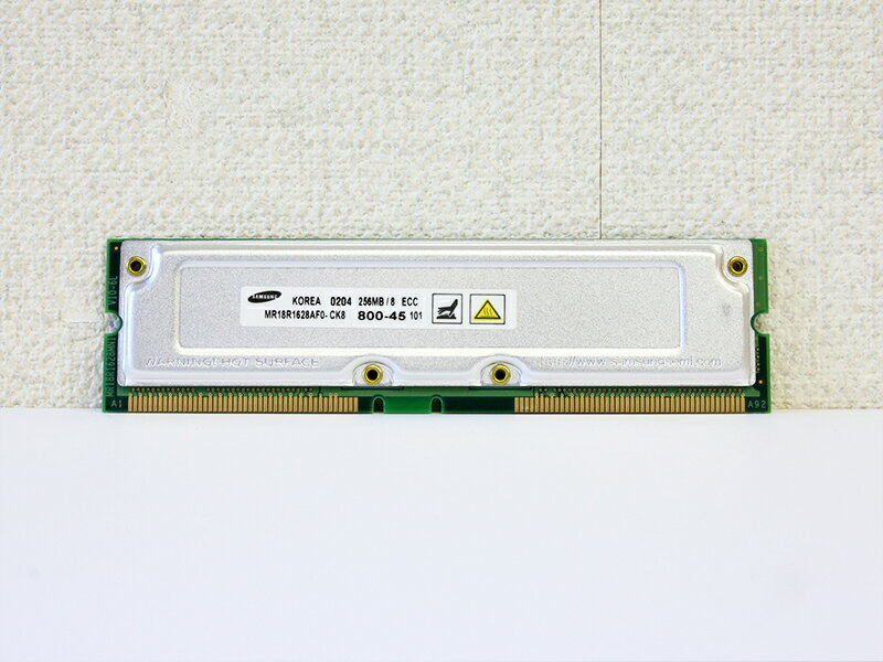 MR18R1628AF0-CK8 SAMSUNG 256MB PC800-45 RDRAM RIMM ECC 2.5V 184pin【中古】