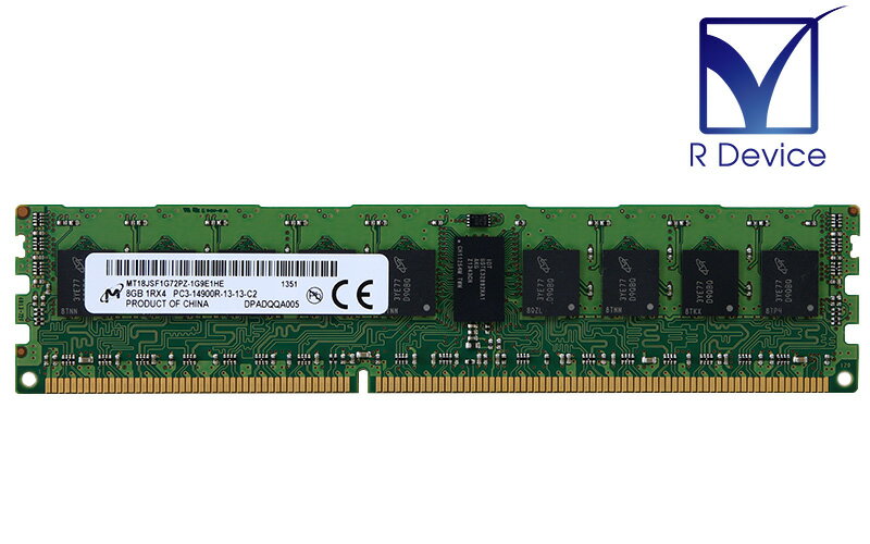 Micron Technology MT18JSF1G72PZ-1G9E1HE 8 GB DDR3-1866 PC3-14900R ECC Registered 1.5 V 240 pin 動作確認済み、中古品です。 付属品はありません。 サーバー用メモリですので通常のPCでは使用できません。 キズや汚れ、経年による使用感等がございますことを、予めご了承ください。 メーカー Micron Technology, Inc. 型番 MT18JSF1G72PZ-1G9E1HE 容量 8 GB 規格 DDR3-1866 PC3-14900R エラーチェック ECC レジスタ Registered 電圧 1.5 V Pin 240 pin 検索用キーワード メモリー, メモリ, 中古メモリー, 中古メモリ