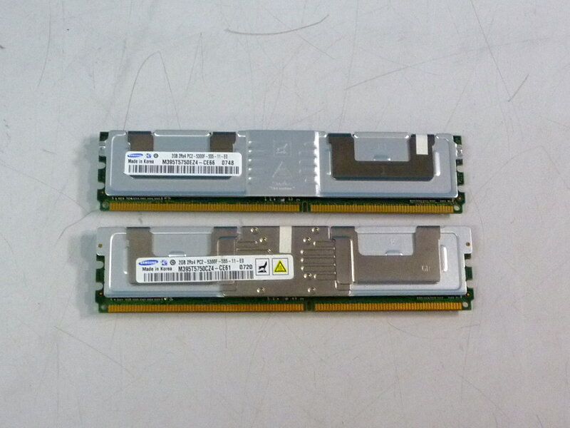 M395T5750EZ4-CE66 Samsung 計4GB PC2-5300F DDR2 ECC FB-DIMM 2枚セット【中古】【送料無料セール中! (大型商品は対象外)】