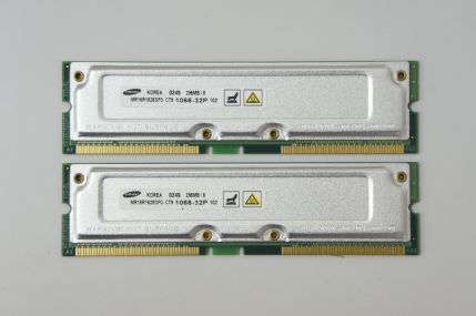 Samsung RDRAM RIMM MR16R1628DF0-CT9 256MBx2【